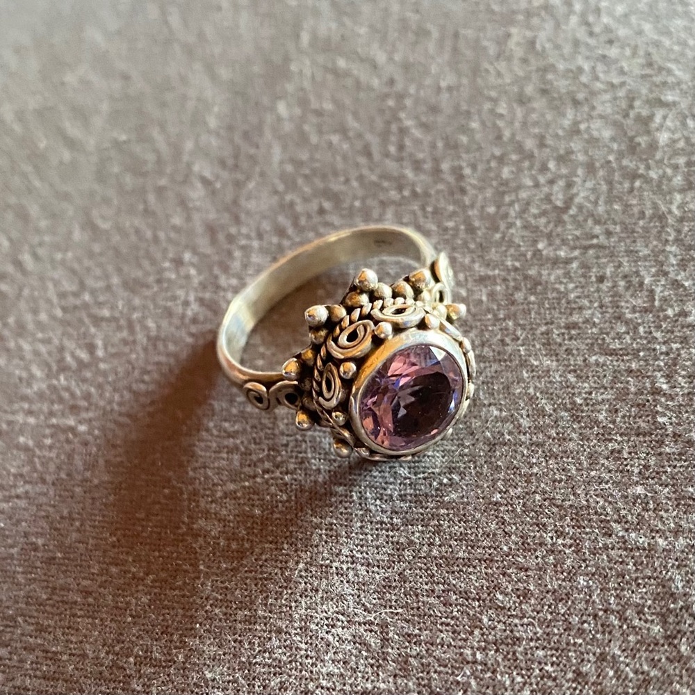 Tiger Mountain Sterling Silver Amethyst Ring